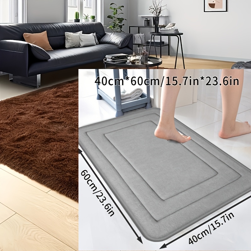 TEMU 1pc Bathroom Toilet Mat, Memory Foam Thickened Bathroom Floor Mat, Suitable For Bathroom, Bedroom, Bathroom Decor, Bedroom Decor, Room Carpet,