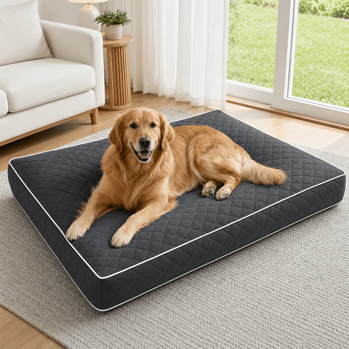 1pc orthopedic large dog bed xl dog beds for extra large dogs with removable washable cover for crate  