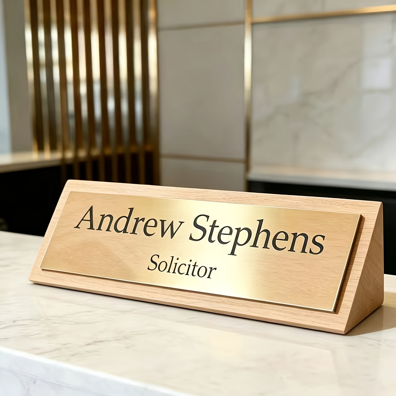 TEMU Targhetta da scrivania personalizzata con base in legno massello, targhetta con di lavoro, insegna per ufficio, due specifiche disponibili,