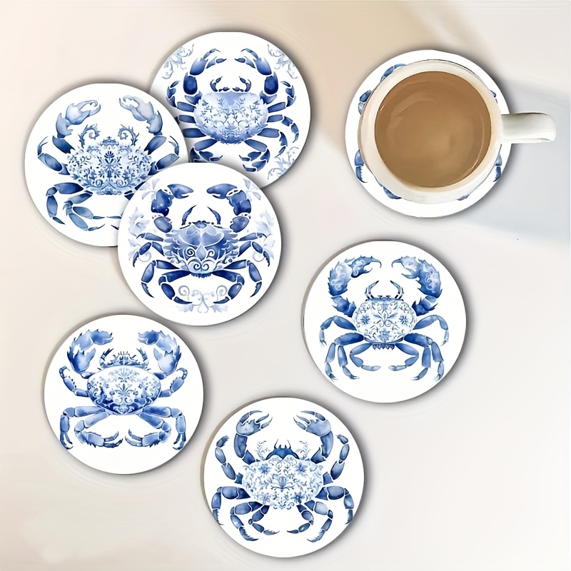 TEMU 6pcs Set Of Wooden C-pattern Coasters, Suitable For Kitchen, Patio, And Living Room Decoration As Drink Coasters, A Perfect Gift For , Furniture