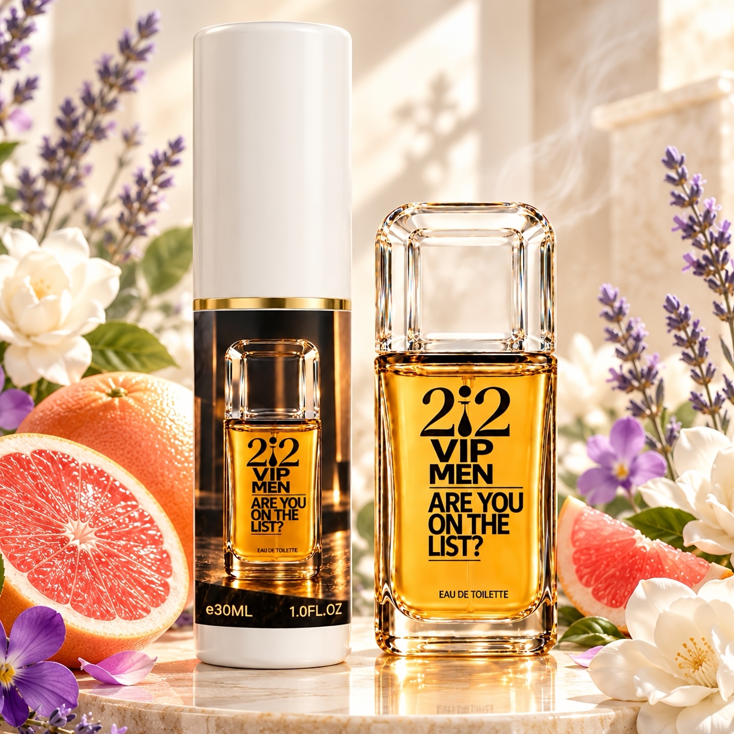 Convenient VIP Men'S Eau De Toilette, Long-Lasting Woody Citrus Scent, Containing Grapefruit, Lavender, Violet, Gardenia, Musk Fragrance, Enhancing Charm And Confidence, Compact And Portable, Suitable for Dates, Work, Special Occasions