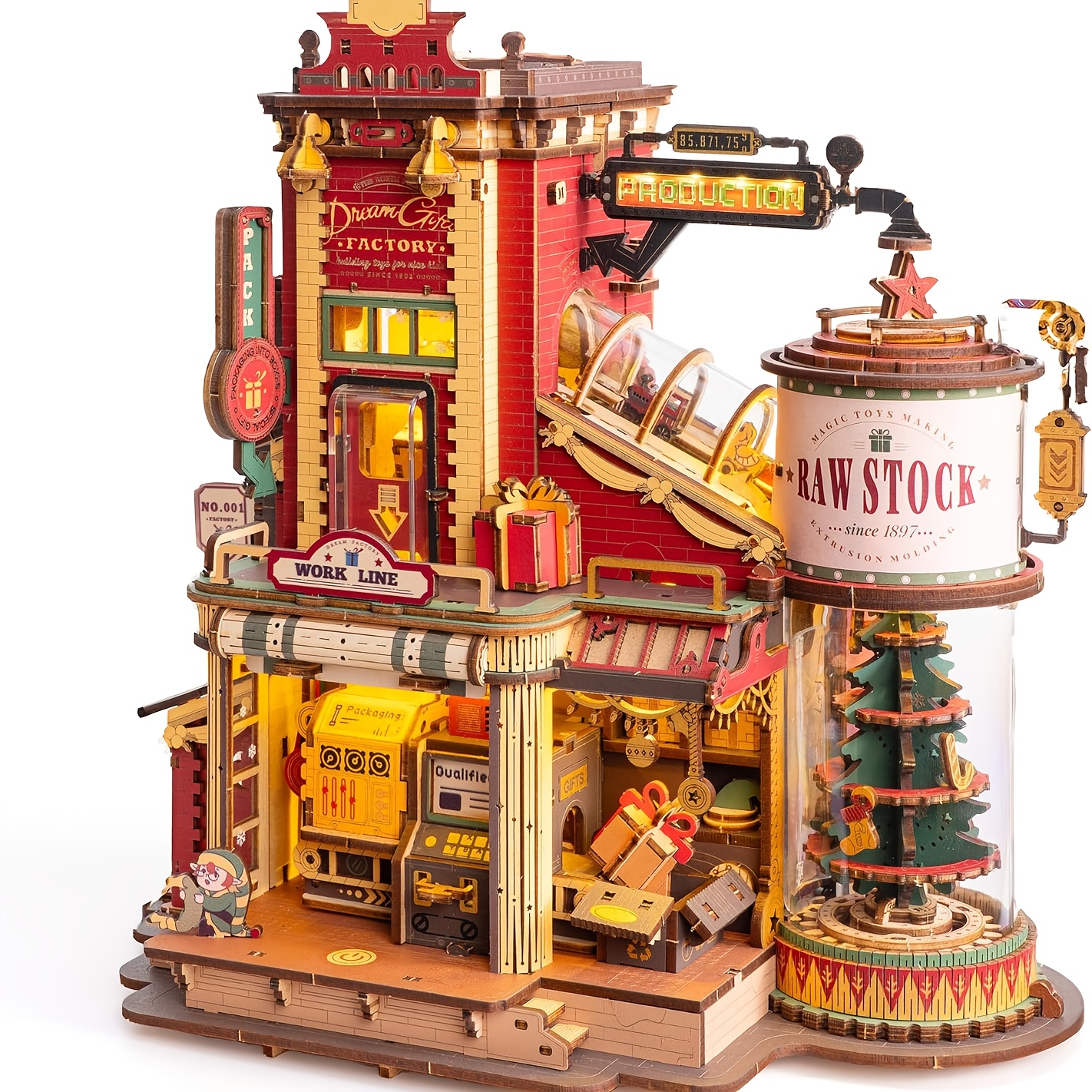 E-shop ROKR Dream Gift Factory Puppenhaus-Spieluhr mit Weihnachtsmotiv, Weihnachts-, Halloween-, Geburtstagsgeschenke für Erwachsene Jugendliche ab 14