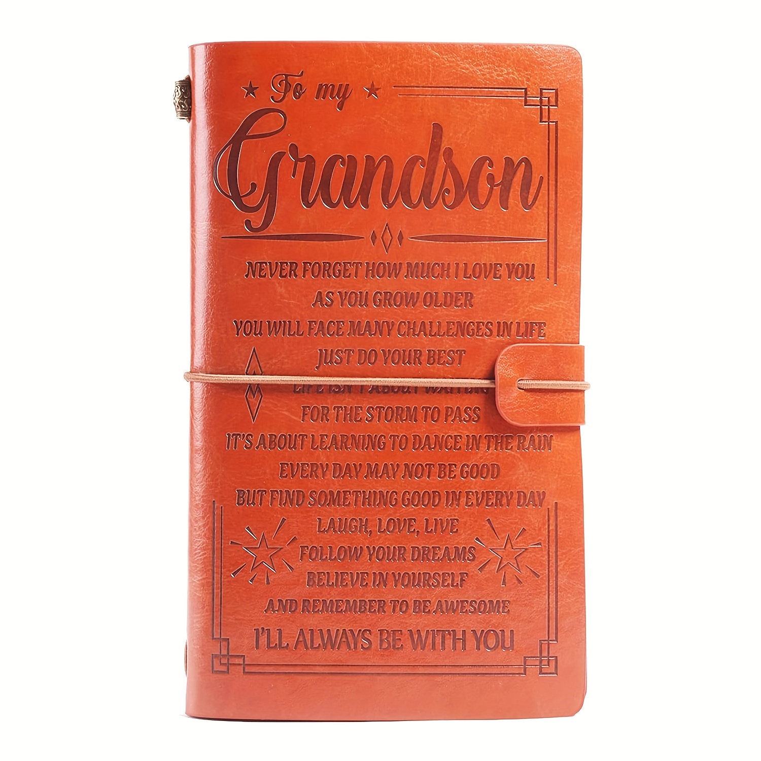 

Pu Leather Journal Notebook - Ideal Birthday Gift For Grandson From Grandma And Grandpa