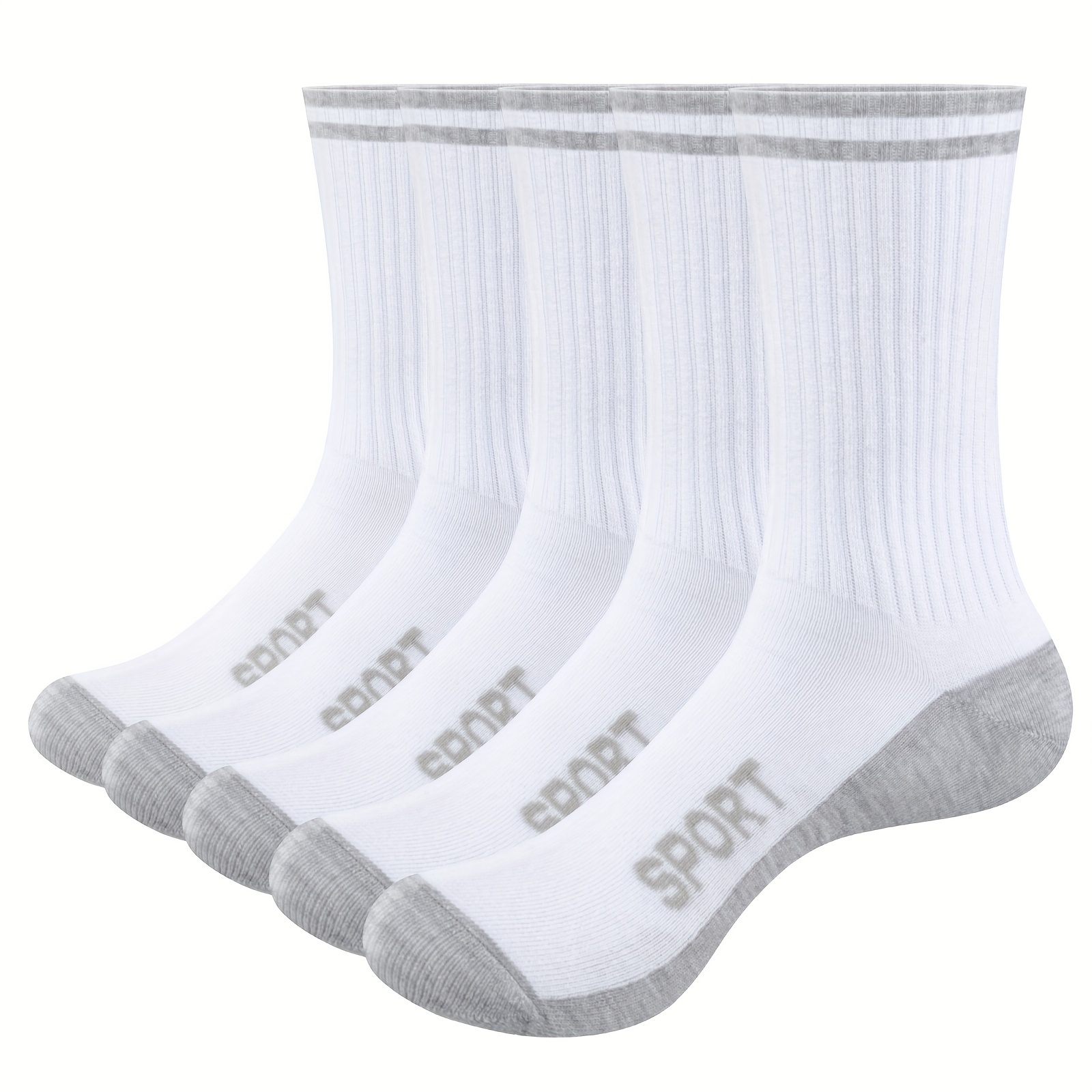 E-shop 5 Paar Herren Sport Socken Atmungsaktiv und Feuchtigkeitsableitend Tägliche Herren Socken Sport Trainingssocken Herren Ganzjahres Schwarz und