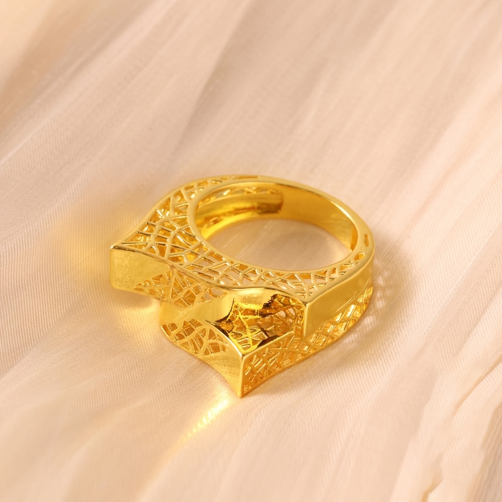 Image of [5a Quality]retro Luxury Openwork Engraved Ring - Lightweight Ring That Won't Fade, Eid Birthday Gift, Party For Girlfriend Wife Valentine's Day, Perfect For Daily Wear