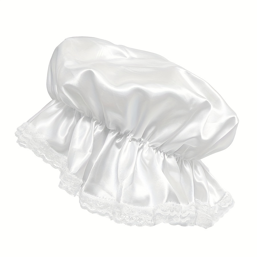 

1pc Novelty Adult White Mob Hat - Granny Bonnet Mop Hats - Pioneer Cap,