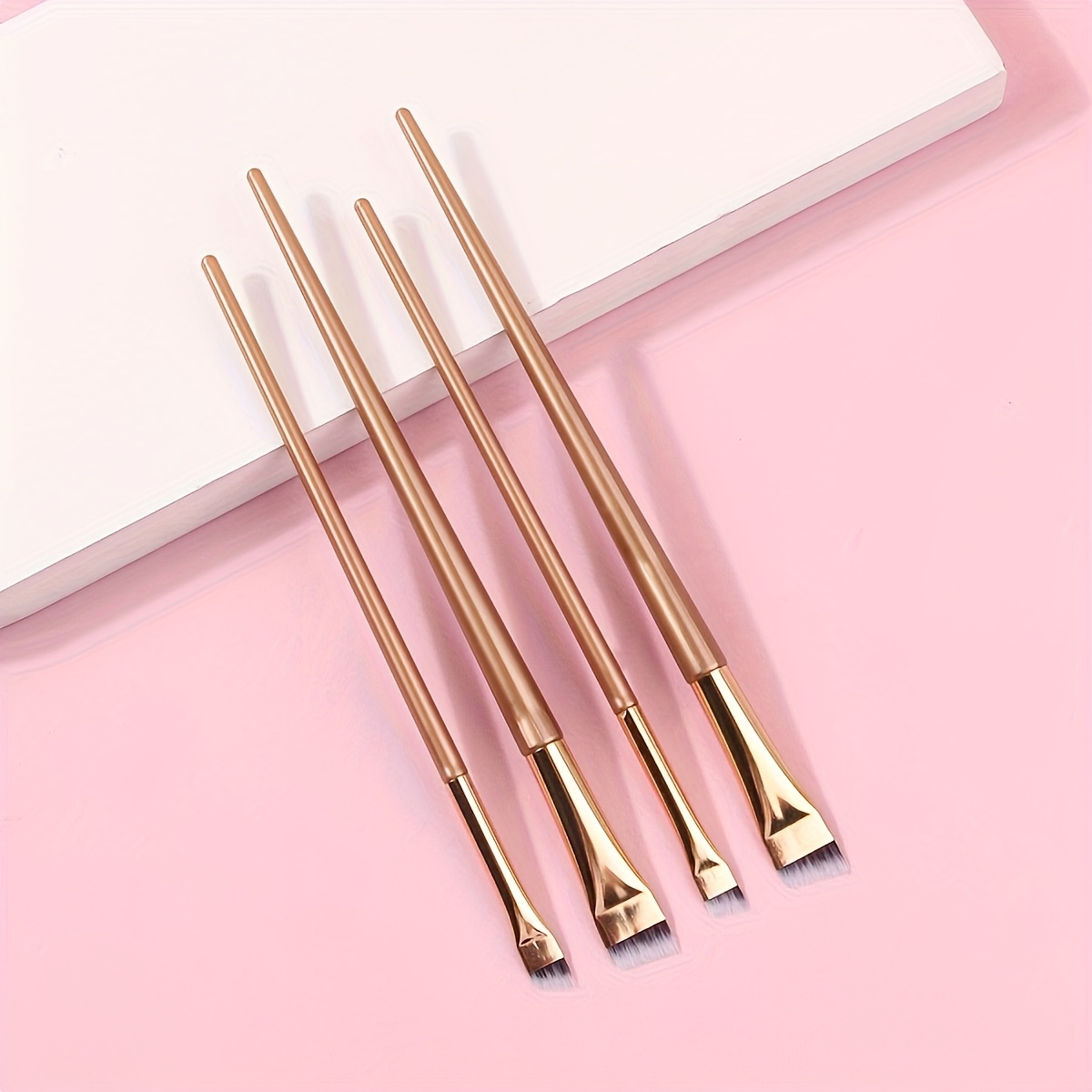 4pcs Eyebrow Brush And Eye Cream Makeup Brushes, Blade Tip Applicator, Smudge Brush Eye Makeup Tool