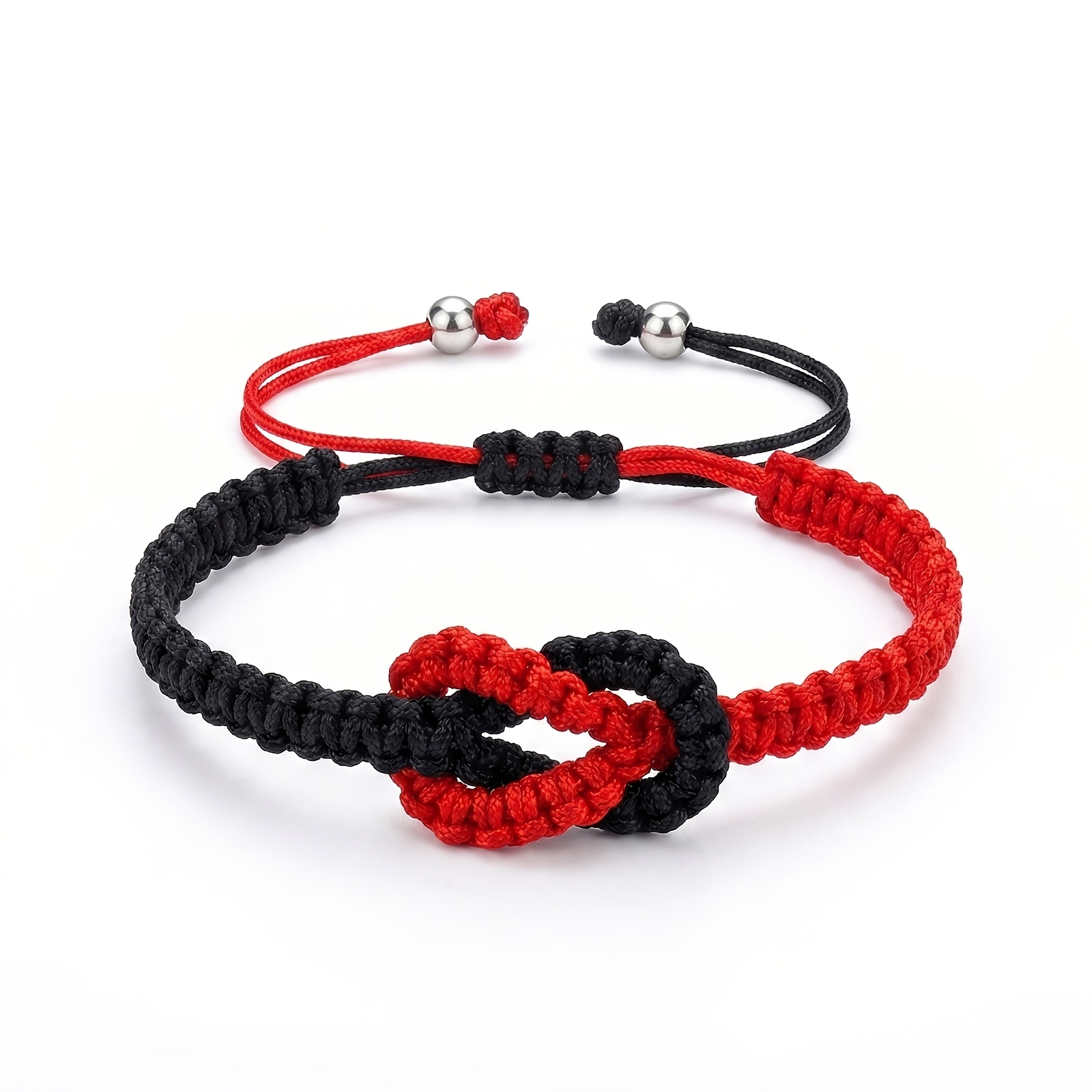 TEMU Pulsera Trenzada Clásica de Dos Tones con para Mujer y Hombre, Pulsera Ajustable Tejida a , de Protección de , Joyería de para , Regalos de para