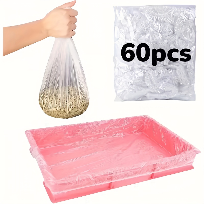 Image of Disposable Small Animal Cage Liners Compatible For Hamsters, Rabbits, Guinea Pigs, Hedgehogs - Transparent Durable Plastic Cage, Easy-clean Waste Tray Suitable For Bird Cages & Small