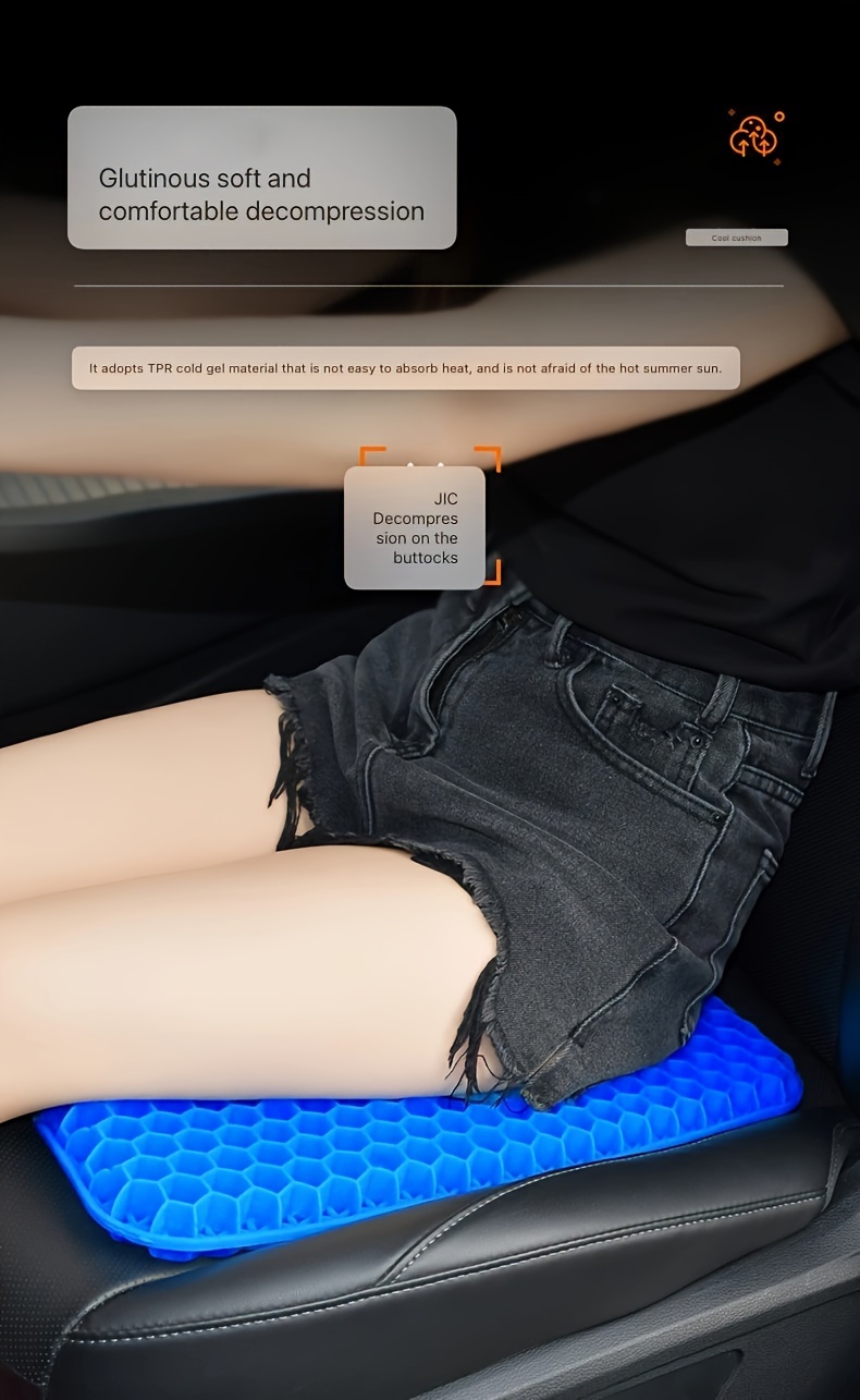 summer cooling gel seat cushion breathable honeycomb design for car office chairs soft for comfort details 8