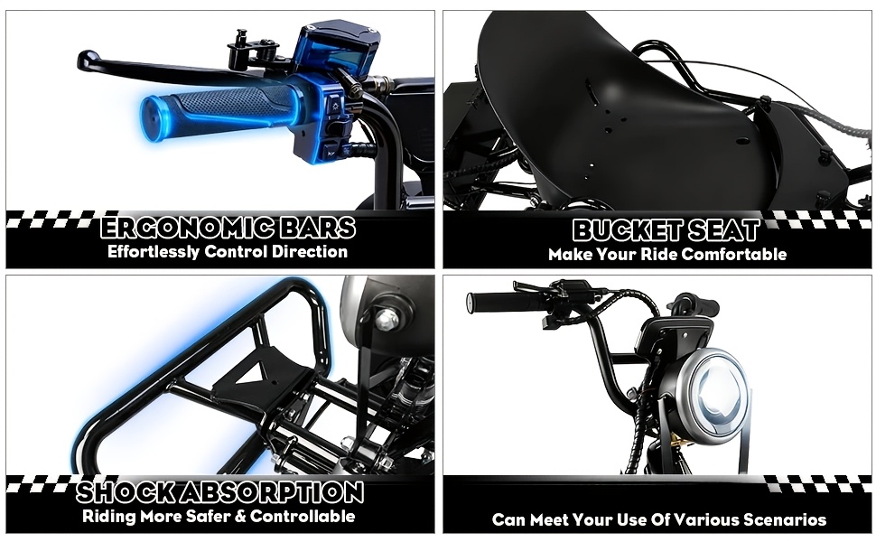 adult go-karts and   off- -karts, 6-inch off-road tires, rear disc brakes Product details 3