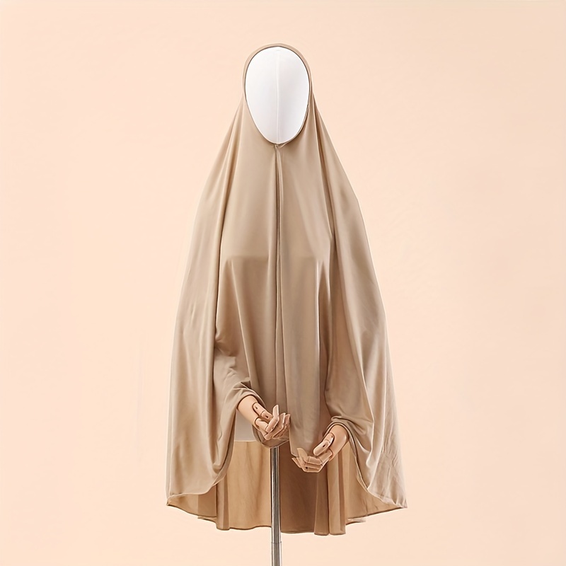 womens elegant khimar hijab long sleeveless prayer garment   length convenient pullover cape gifts for eid
