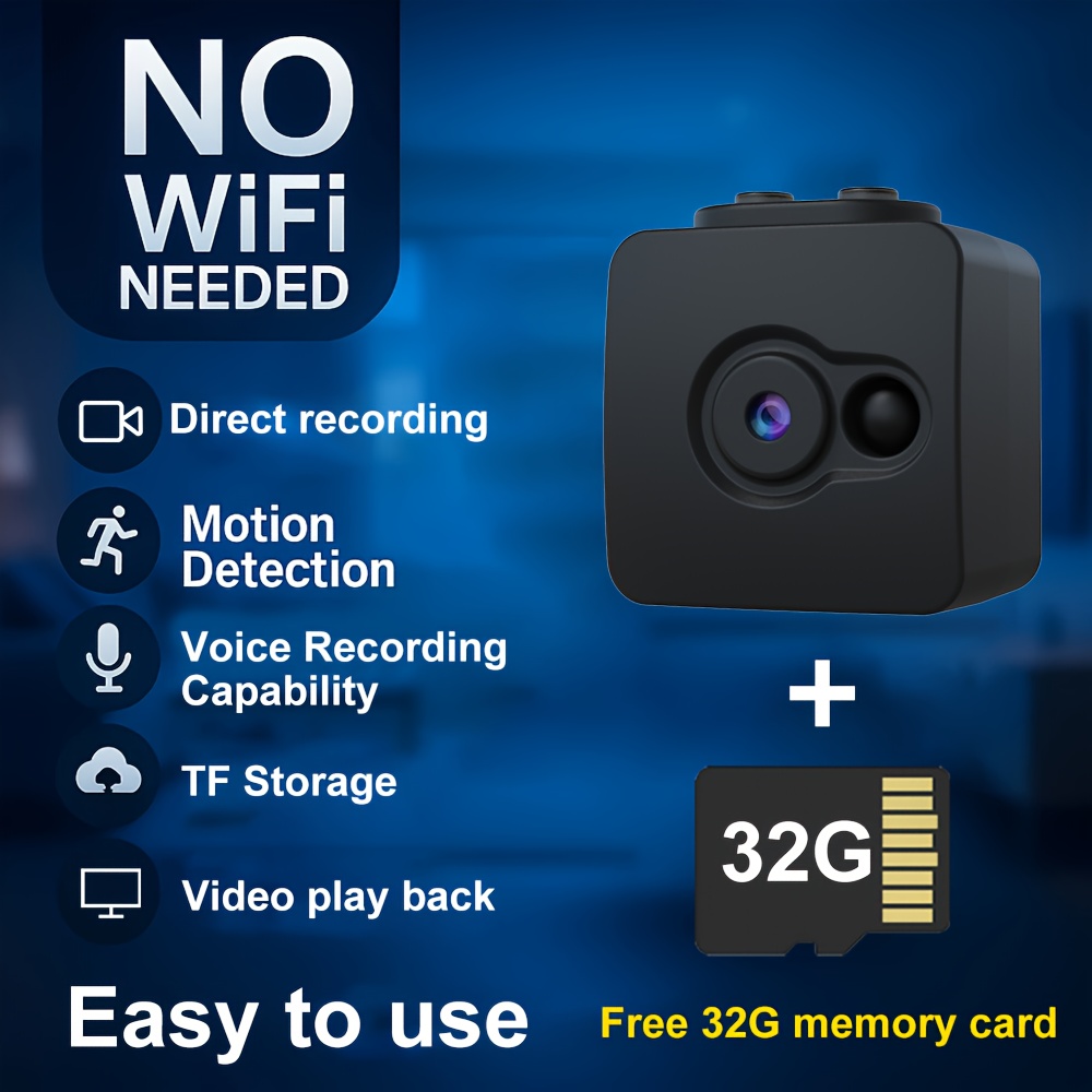 【新品未開封】micro camera Amazon.com : mini Camera,Mini Cube Camera 1080P Video 120