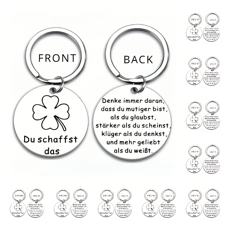 TEMU 10 Stück Edelstahl Motivation, Inspirierende Schlüsselanhänger, Anhänger, Ermutigungsgeschenke für Teammitglieder, Geschenke zur Wertschätzung