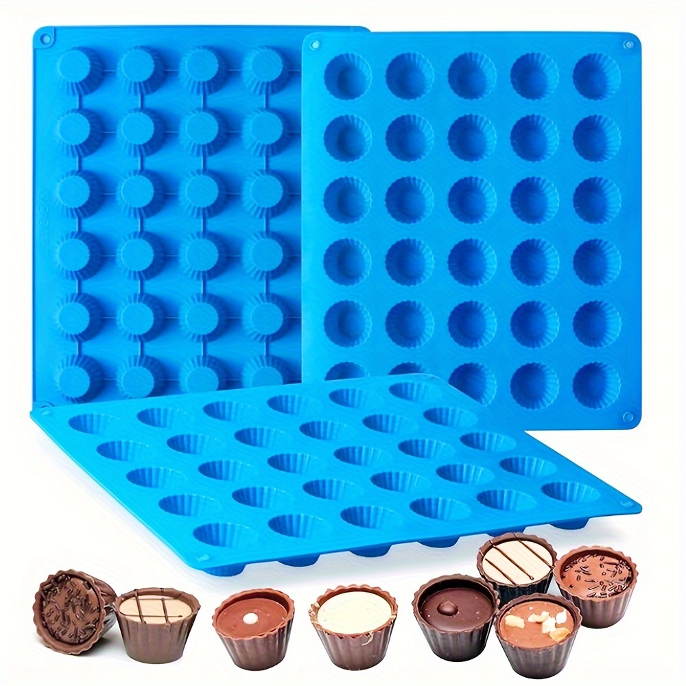

1pc Silicone Mini Muffin Cupcake Mold - 30 Cavities, Perfect For Tarts, Brownies, Chocolates & Candy Baking Cupcake Liners For Baking Mini Cupcake Liners