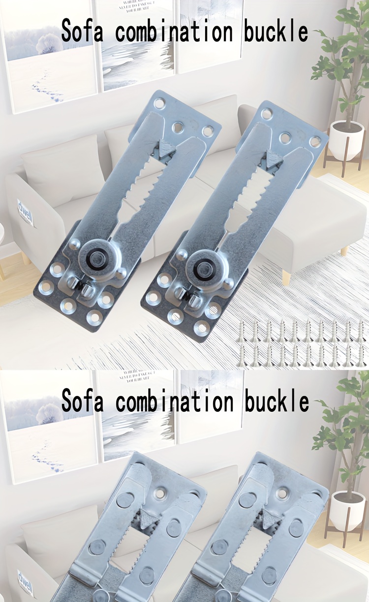2pack Iron Sofa Connector Clips With Quickrelease Locking Mechanism