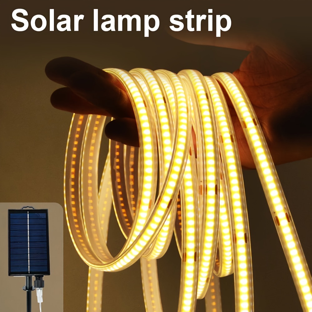 solar led strip light outdoor 8 modes solar powered fairy lights with infrared sensor energy efficient solar lamp strip for christmas garden patio lawn tree house halloween decor 1pc details 0
