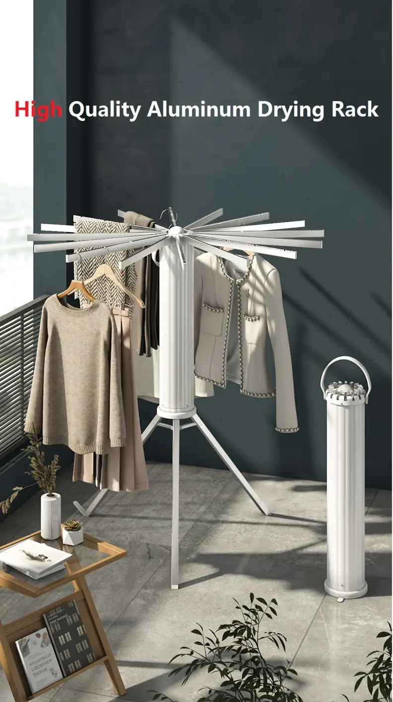portable aluminum clothes drying rack foldable space Temu