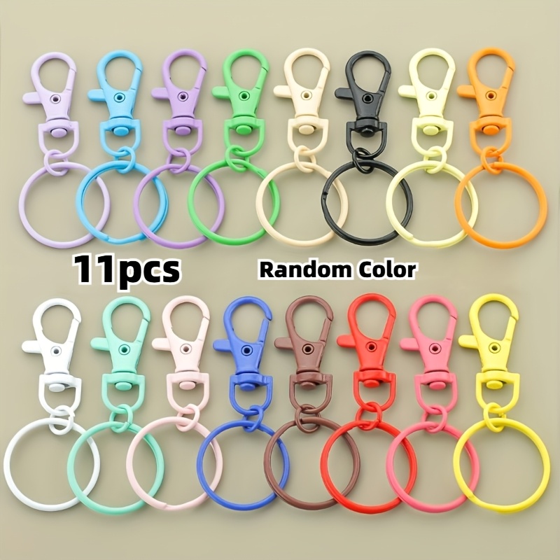 TEMU Random Color, 11pcs Heavy Duty Lobster Swivel Hook - Safety Lock, Suitable For Key Chains, Jewelry Making, Wallets, Bags, Labels - Essential