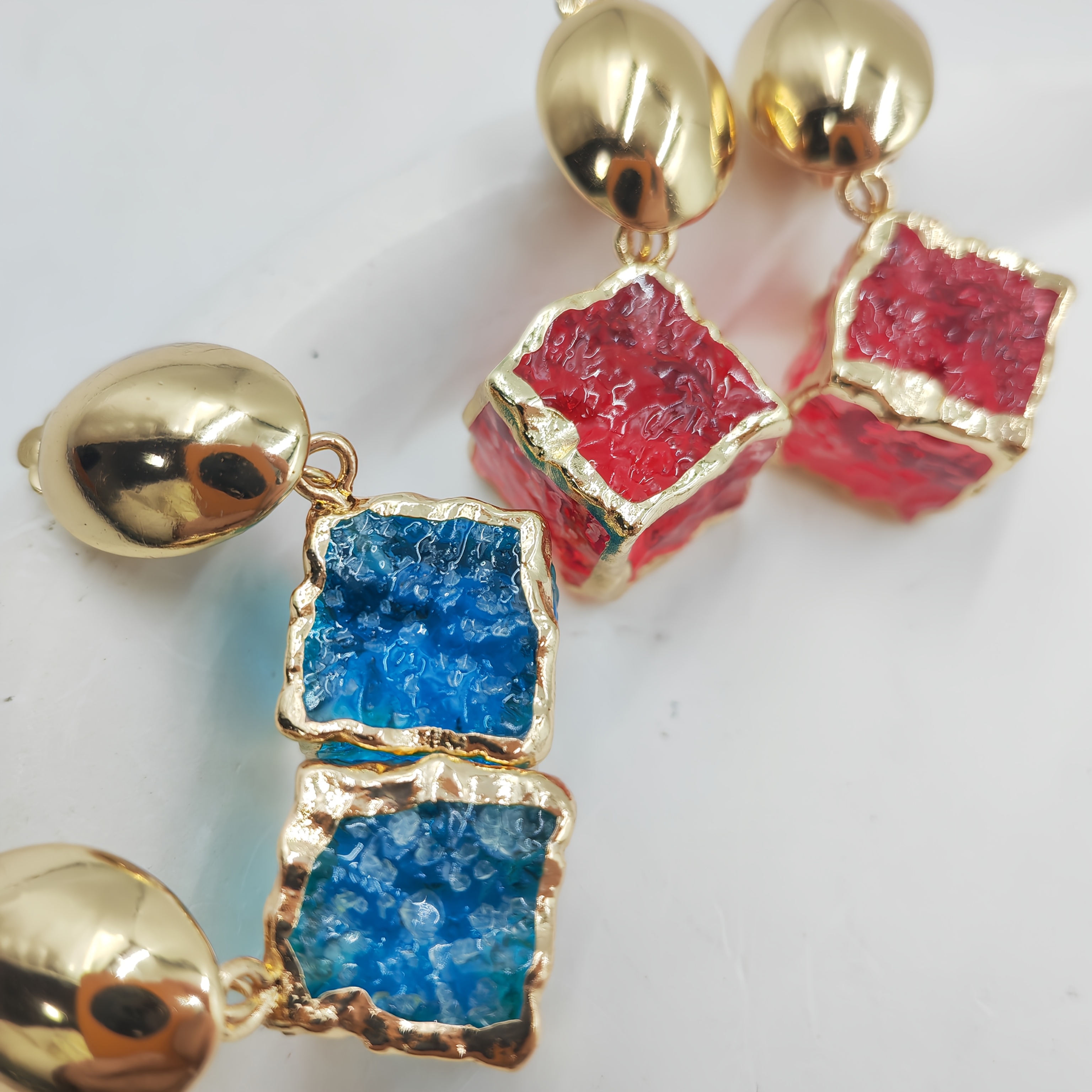 Ice Crack Cube Ear Clip, Niche Design for Everyday