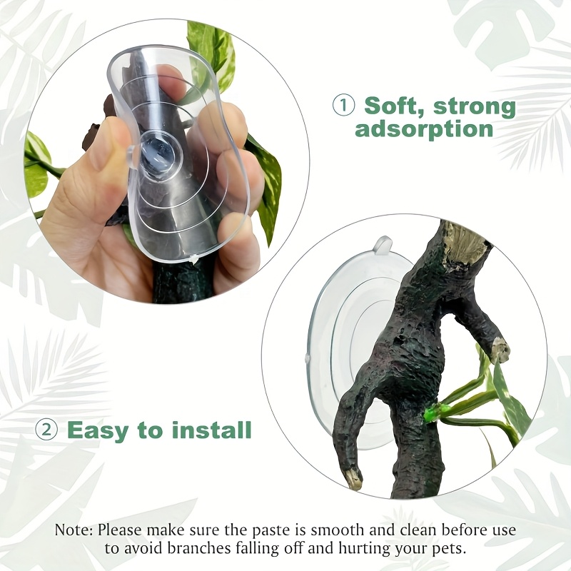 Set of 2 Resin Reptile Branches for Climbing