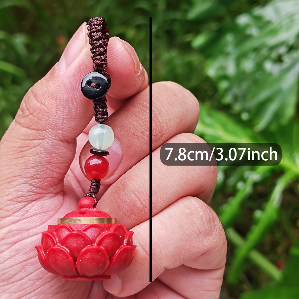 Lotus Flower Openable Pendant Keychain, Minimalist Style