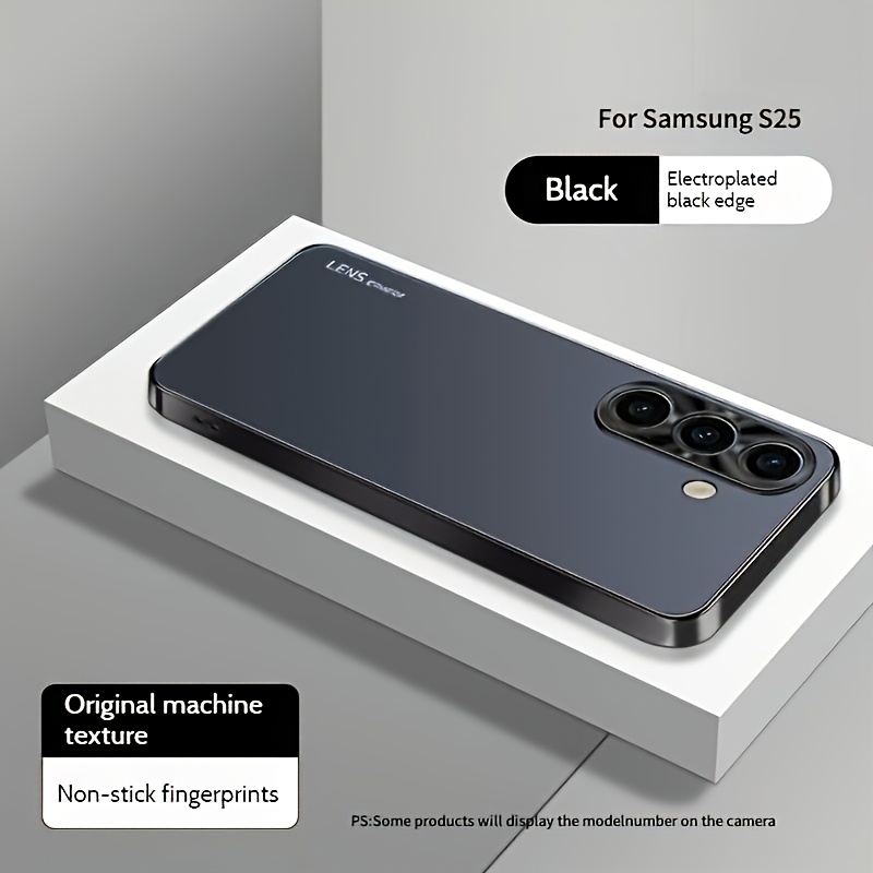 item picture for for galaxy s25 s25ultra s25plus phone case soft   plated frame metal lens delicate matte texture anti fingerprint and shockproof protective cover