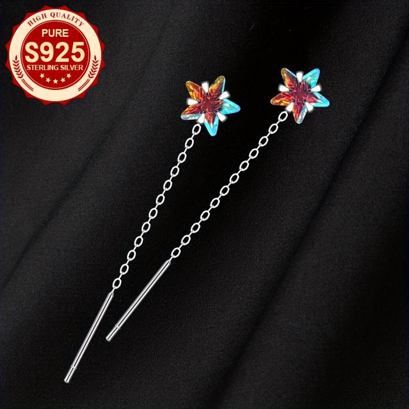 Women's Iridescent Star Ear Wires Earrings