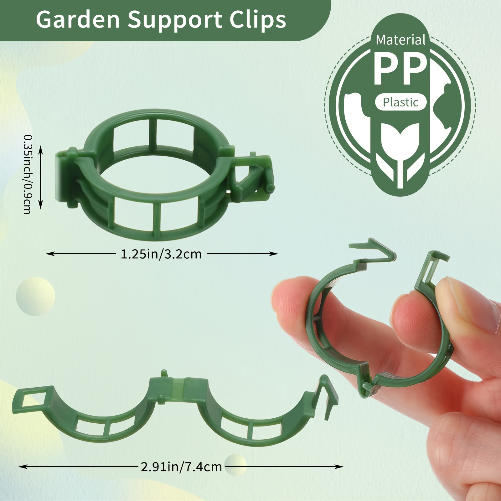 Durable Plastic Garden Trellis Clips - 10/50/100/150pcs - Ideal for Supporting Tomato, Grape Vines & Vegetables - Promotes Healthy Upright Growth, Garden Trellis for Climbing Plants