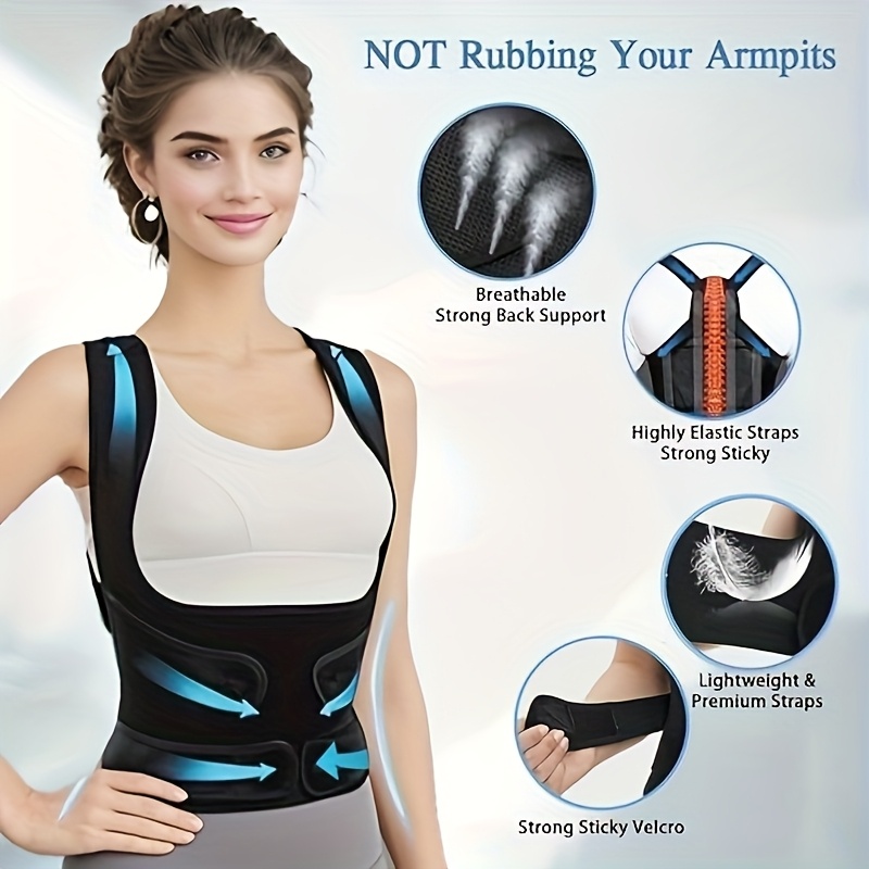women and men adjustable back posture belt back brace for posture for women posture brace provides support and shape for neck Product details 2
