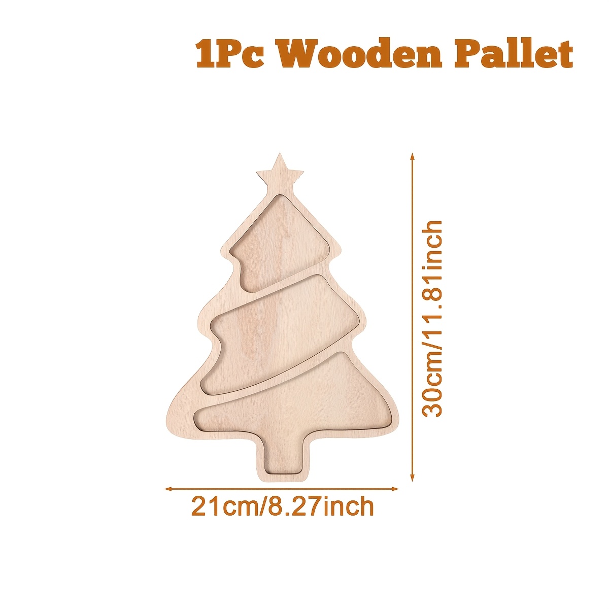 TEMU 1 pz, Vassoio Decorativo Natalizio in Legno a Forma di Pallet, Decorazioni di Natale per la Casa, Decorazioni Natalizie di , Forniture per l'