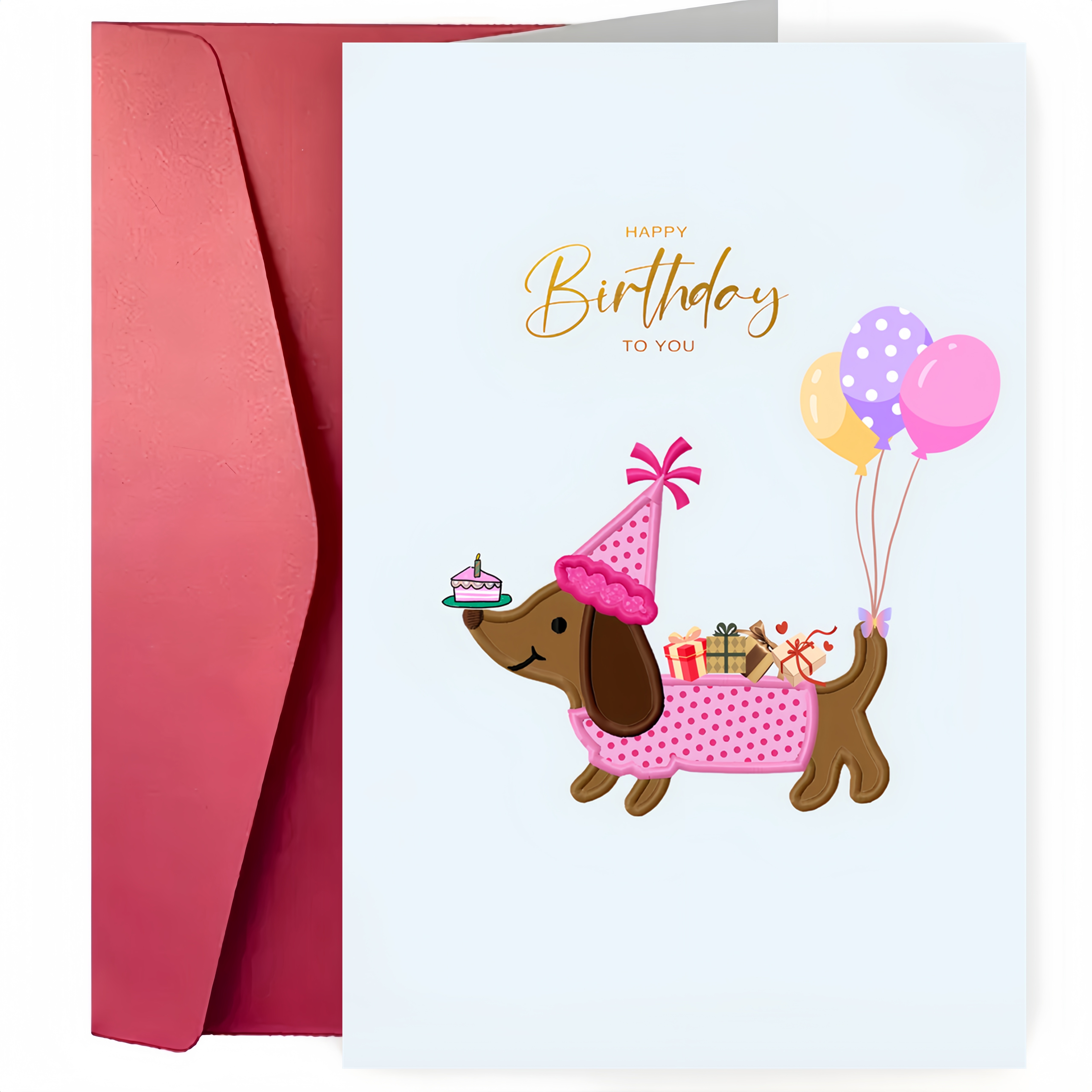 Image of 1pc, Funny Dachshund Dog Greeting Card, Dachshund Everything, Funny Birthday Card, Card Fun Birthday, Supplies, Teenager Greeting Card, Best Friend Gift For Women, Birthday Card Fun Brothers