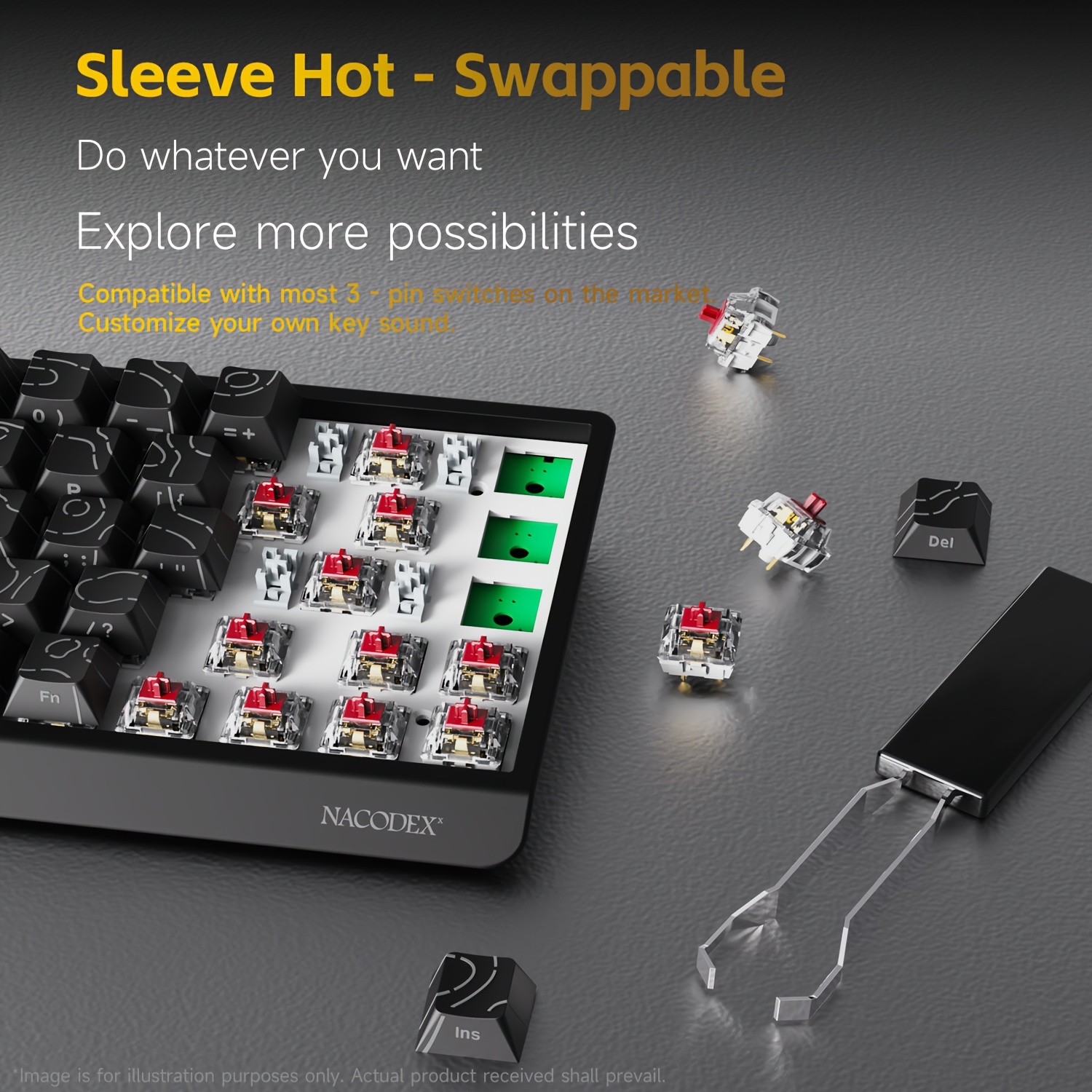 nk68 v2 wired mechanical keyboard red switch hot - Temu