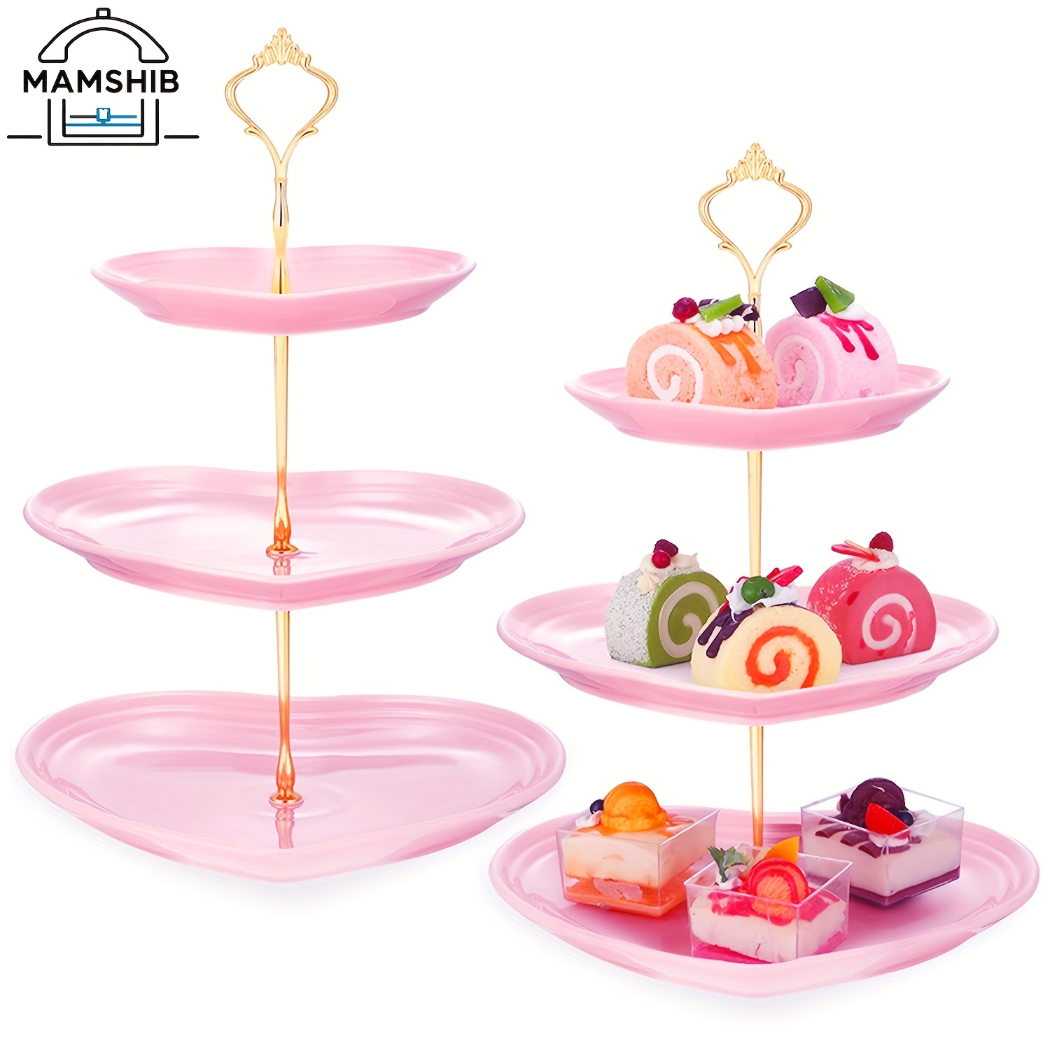 elegant pink plastic cake stand a multi tiered non Temu Germany