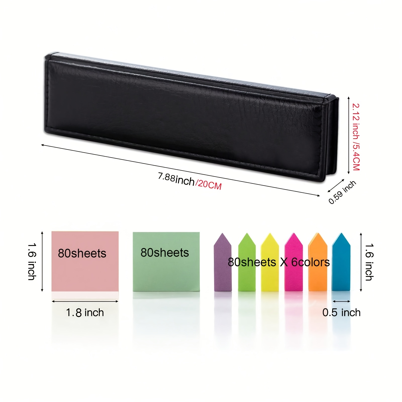 TEMU Set da 1 con 640 foglietti adesivi colorati con linguette di e segnalibri, adatti per linguette per libri da ufficio, scuola, mini bandierine di