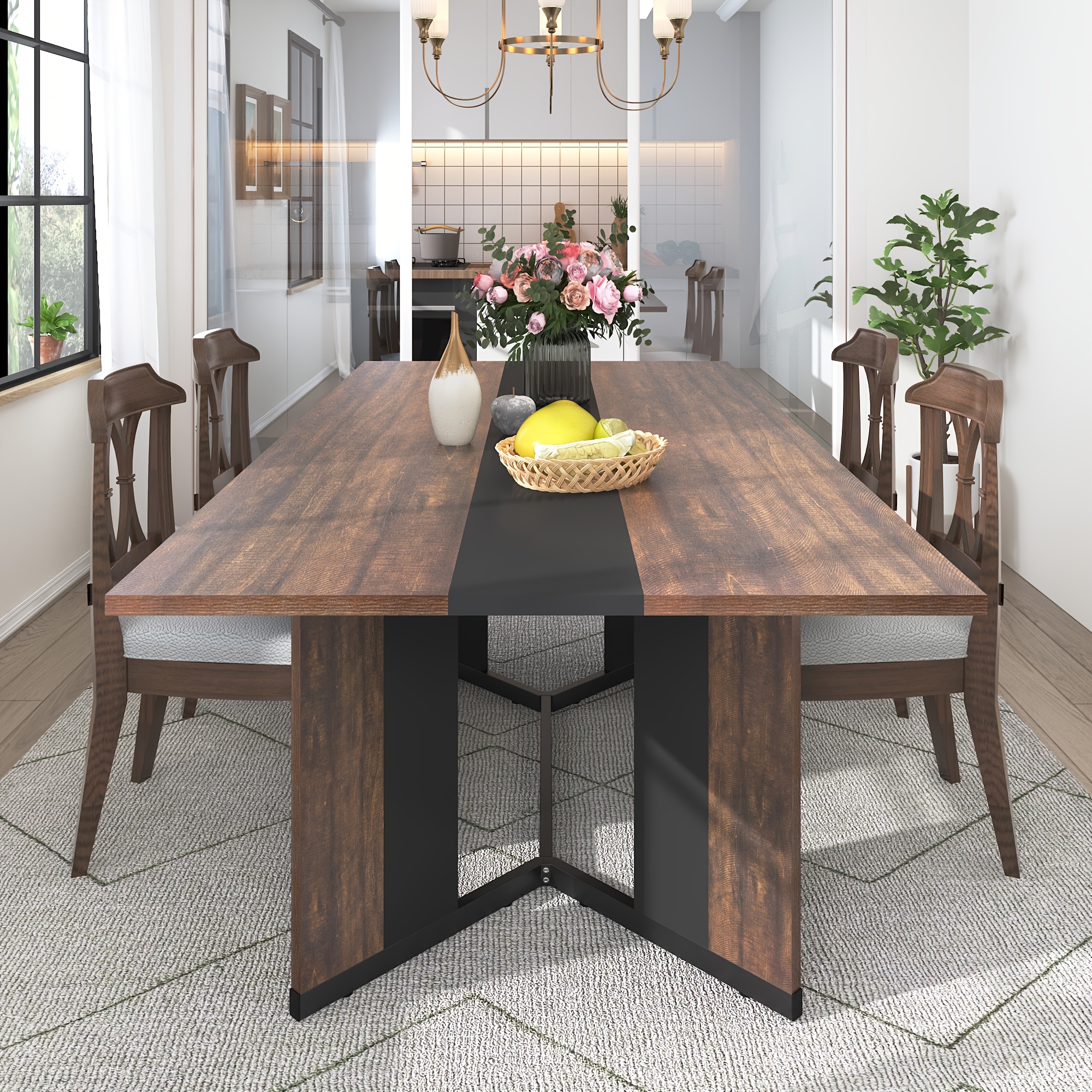 71-Inch Modern Rectangle Dining Table Overview