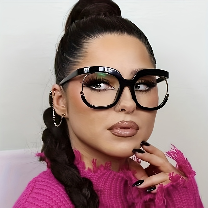gafas de montura completa y lentes redondos transparentes de estilo y2k para mujeres y hombres - elegantes y de gran tamaño detalles 0