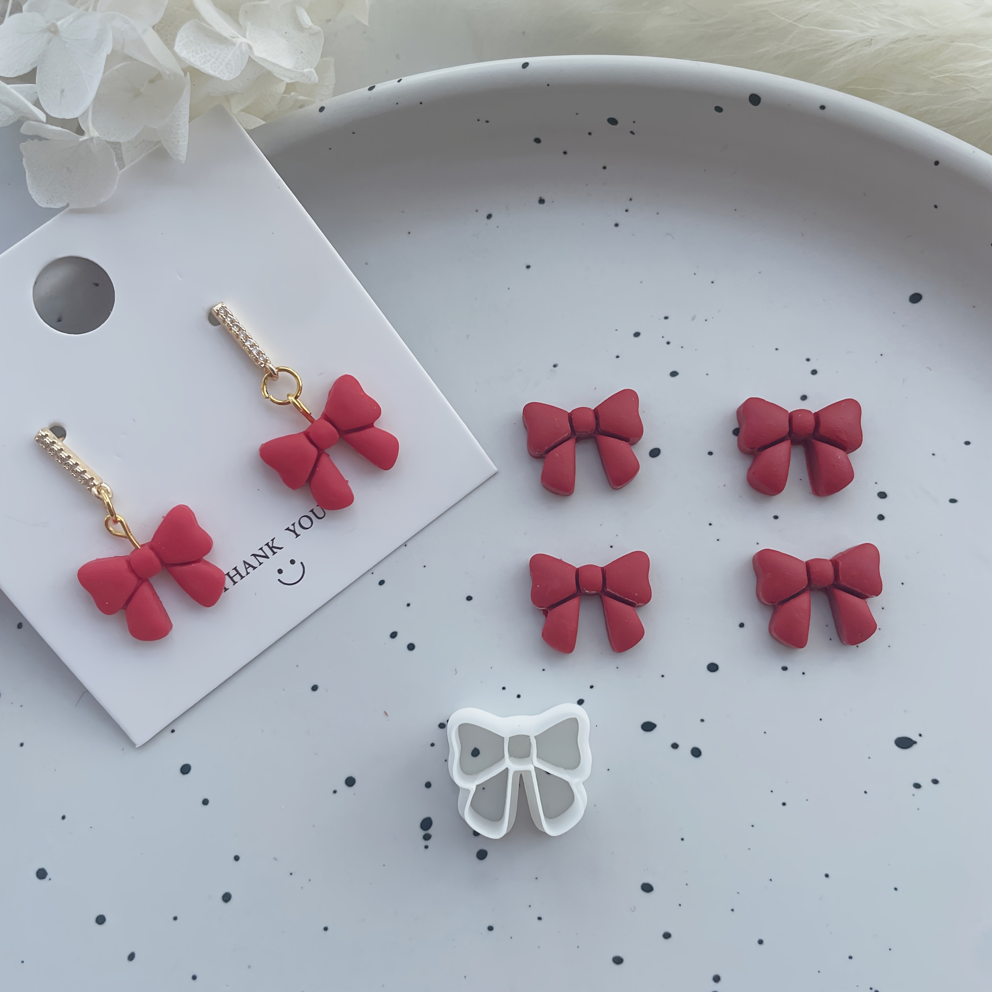 1pc Of Chic Bow Polymer Clay Cutter, Valentine's Day Bow Jewelry Making Kit Soft Clay Mold Cutter