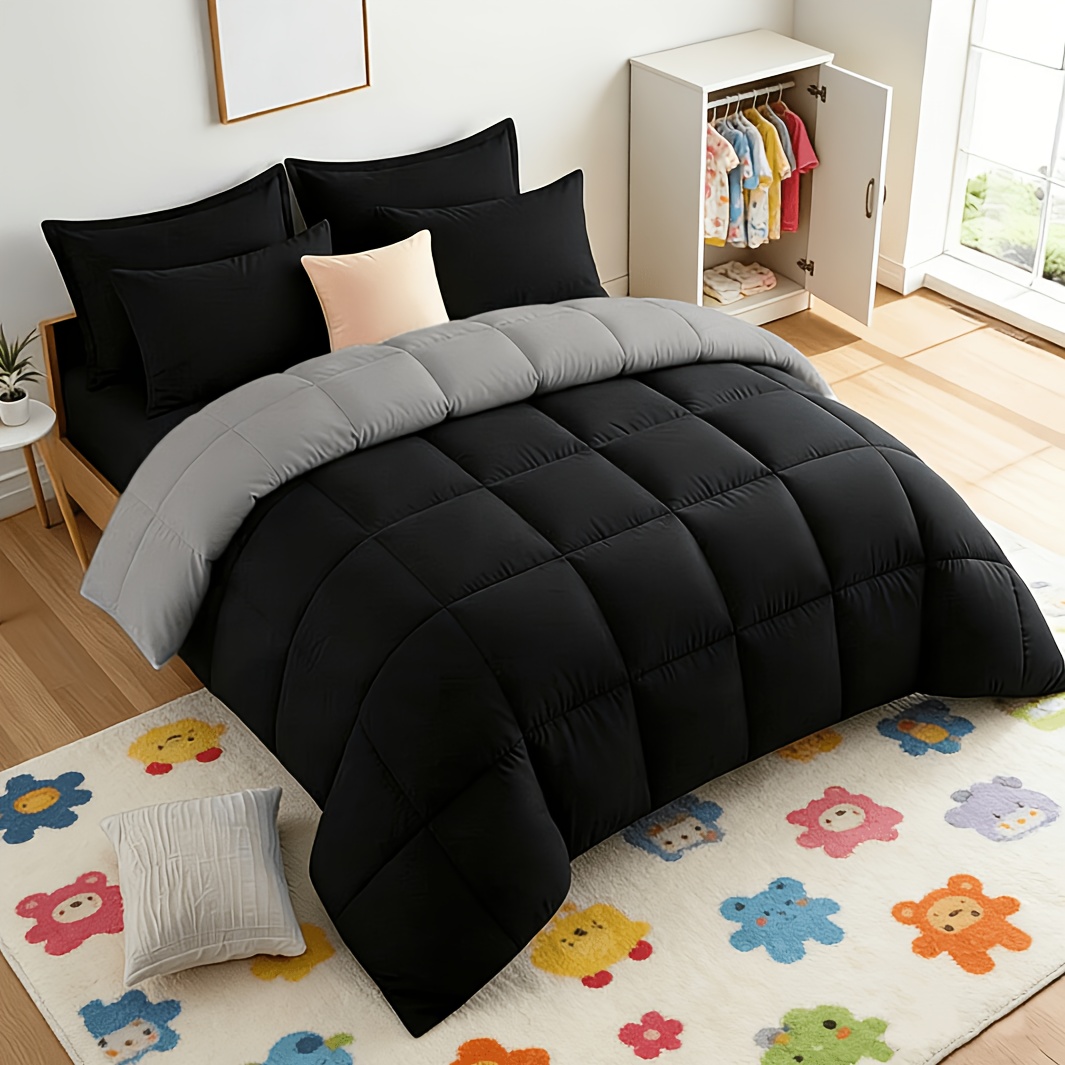 TEMU 3pcs Comforter Set Comforter, For Boys And Girls, Lightweight Box Quilt Hotel Quality Machine Washable Comforter, Perfect For Kids' Bedroom