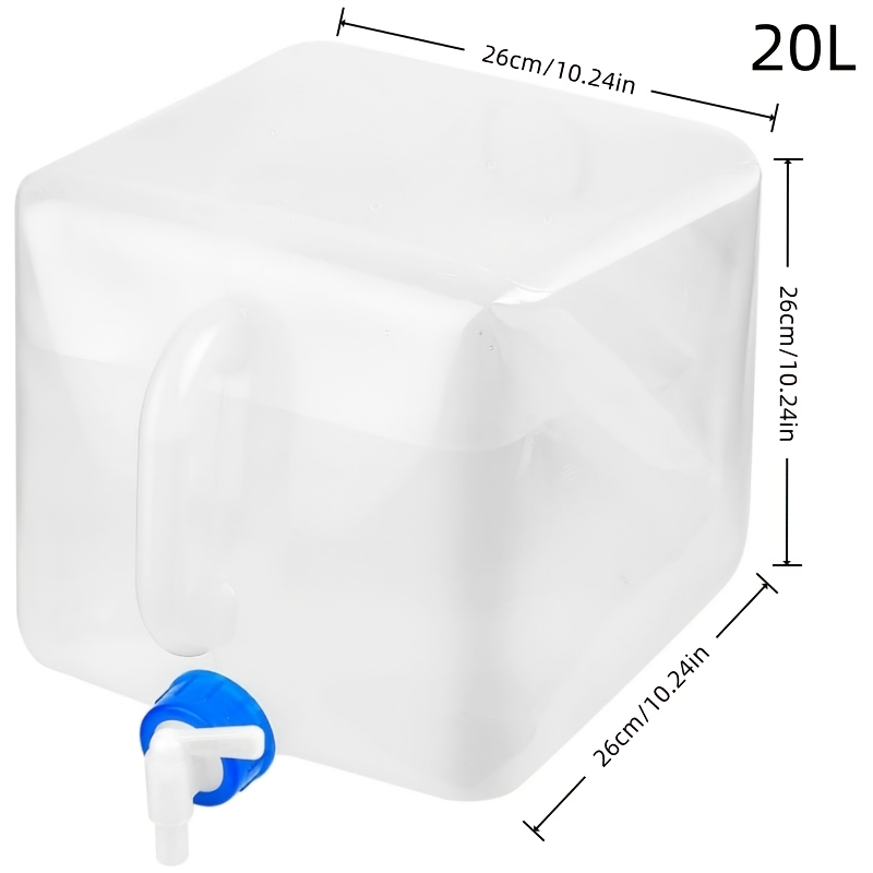 Collapsible Water Container with Spigot, Portable Foldable Water Bag