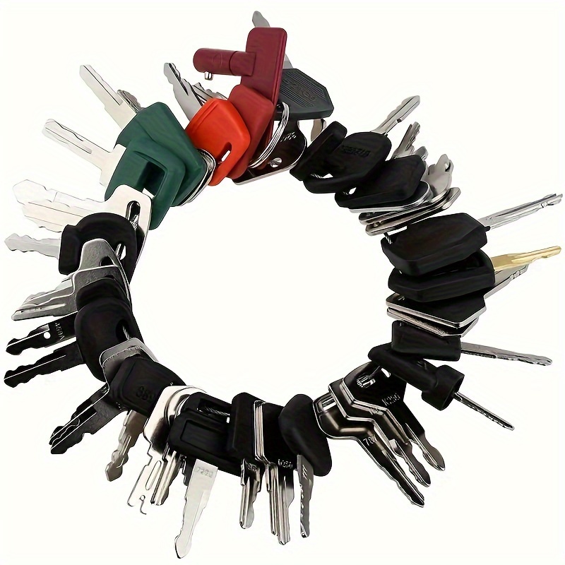 

44 High Quality Heavy Equipment Keys - Set Includes Various Types For Caterpillar, , Deere, , And Small Tractors