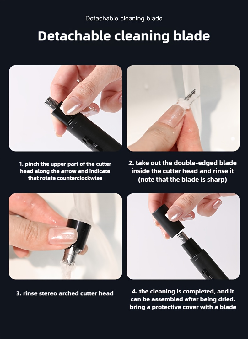 rechargeable electric nose hair trimmer for men and women a magical tool for cutting nasal hair Product details 16