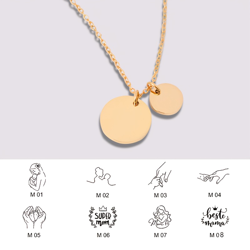 TEMU Personalized Mother's Necklace For Women - Engraved With Customized Name, Mom And Pendant, Mother's Day Gift, Jewelry Gifts For Mom And Grandma,