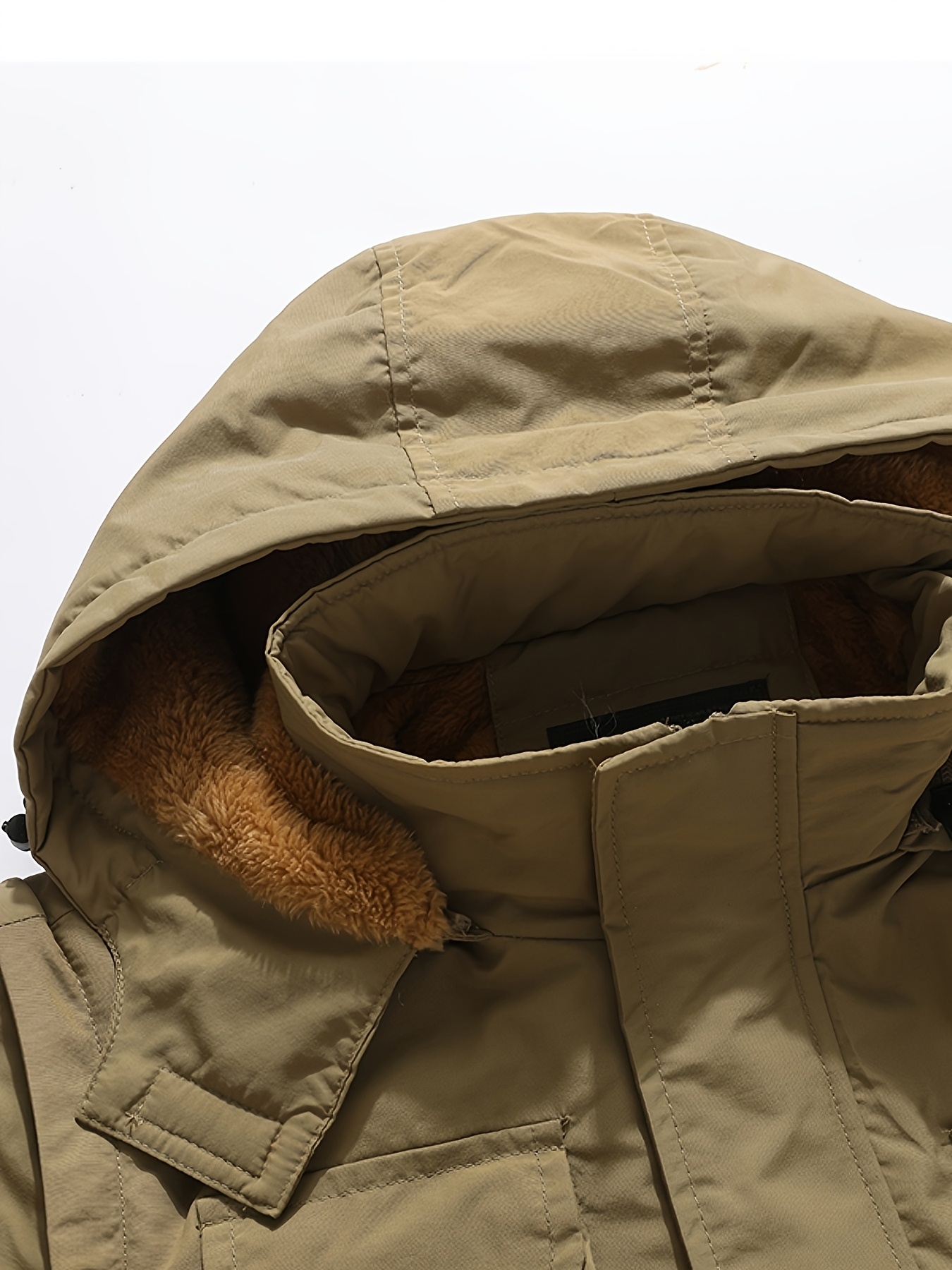Men's Functional Style Jacket with Thickened Hood and Multi-Pockets
