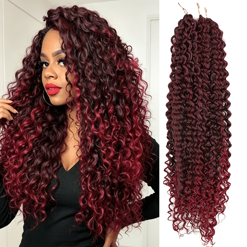 TEMU Cheveux humains tressés au crochet, 66 cm (26 pouces), mélange ombre , extensions de cheveux bouclés naturels pour femmes, coiffure cosplay pour