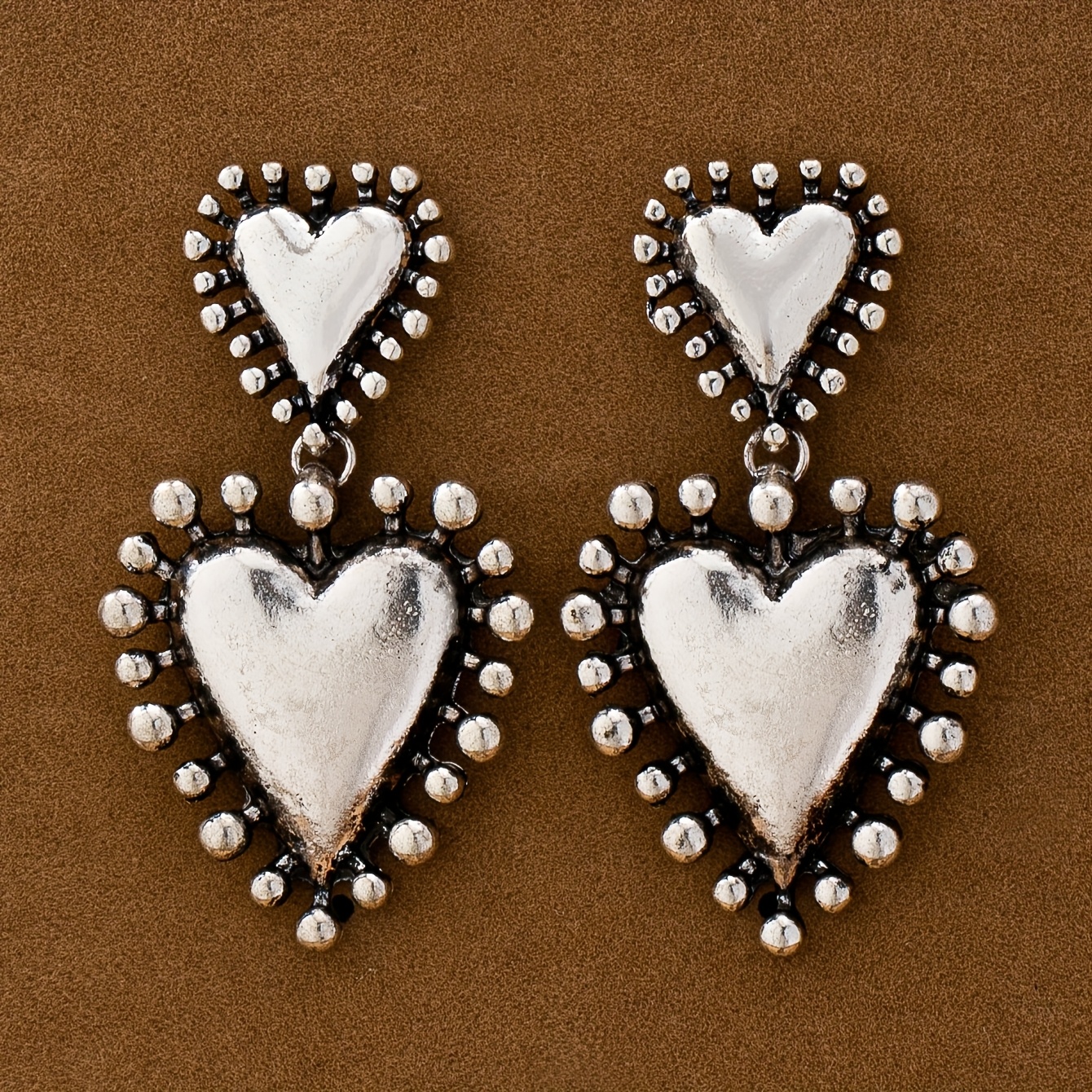 TEMU Un par de pendientes colgantes apilados de , moda europea y americana, fáciles, exquisitos, personalizados, pendientes de , versátiles,