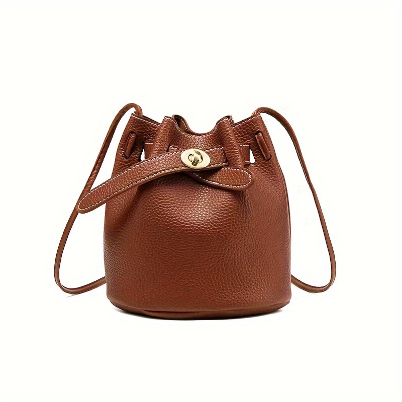 TEMU Mini New European And Women's Bucket Bag Pu Shoulder Crossbody Bag