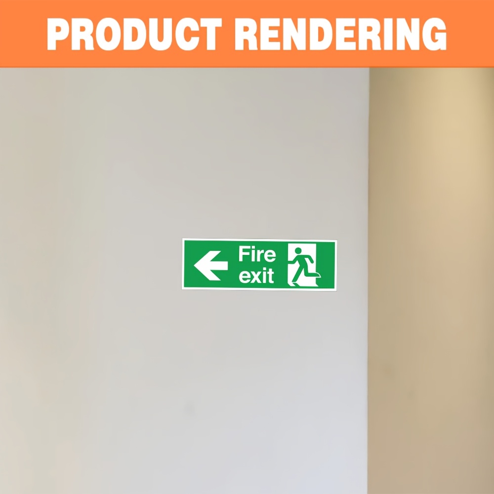 2pcs Safety Fire Exit Arrow Stickers