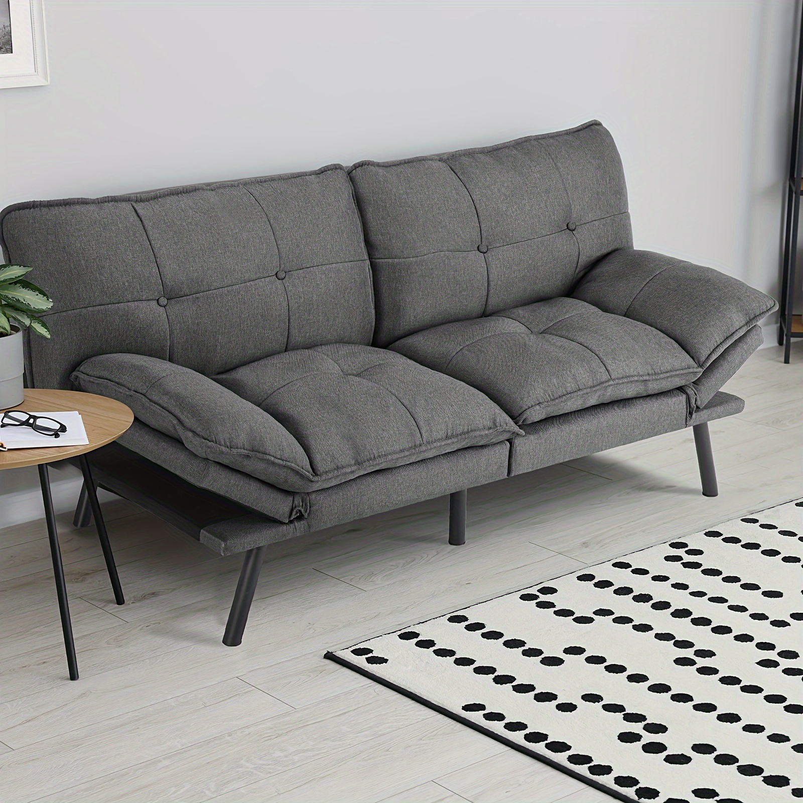 

Sofa Sleeper, Modern Convertible Lazy Futon, Futon Sofa Bed For Living Room, Small Space, Apartment Office