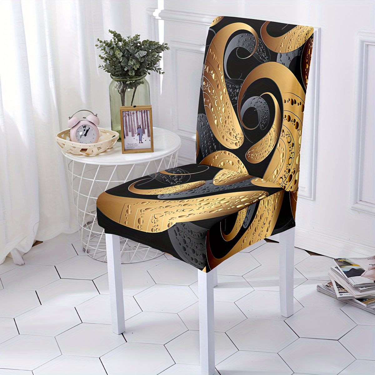 

Luxurious Chair Covers - 4/6 Pack, Stretchable Milk Silk Fabric, Dustproof & Washable, Perfect For Dining Room, Living Room, Hotel, Parties & Holiday Decor Dining Chair Seat Covers Dining Chair Covers